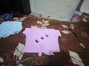 Cute Pink Butterfly Top