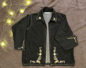 y2k vintage Denim Jacket with embroidery