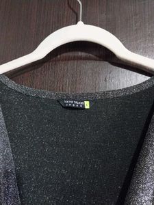 Metalic Draped Cocktail Dress