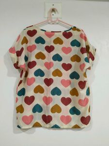Heart Print Top💌