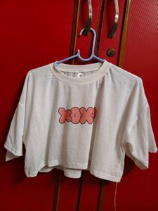 White Crop Top .