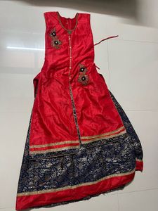 Red & Blue Lehenga Choli