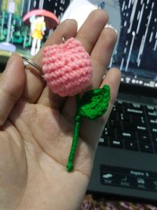 Crochet Tulip Keychain 🌷