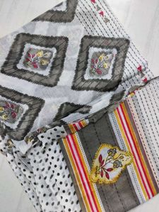 SALE !! Printed Cotton Fabric With Dupatta&amp;Botto