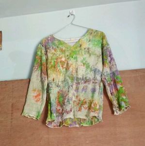 Colorful Floral Blouse