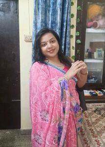 Pink Floral Saree