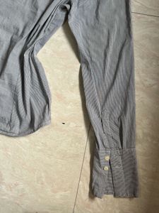 Y2k Stripped Grey Shirt