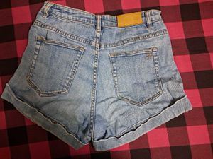 Distressed Denim Shorts