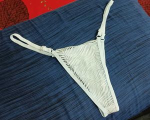 Light Blue Lace Thong