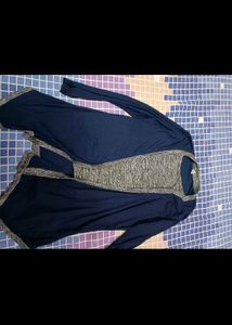 Sparkly Black Full sleeves top in xl size