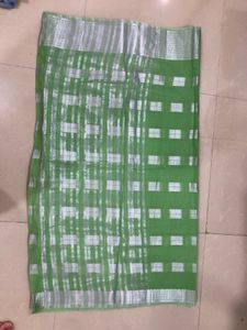 Pista Green Saree with Blouse 6 Meter