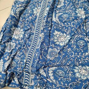 Blue Floral Print Top