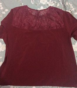 Maroon Net Top (XL Size)