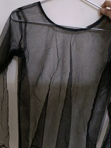 Sheer Black Long Sleeve Top