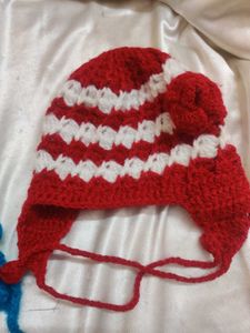 6 Girl Baby Woollen Caps