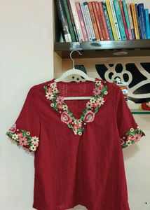 Floral Embroidered Top
