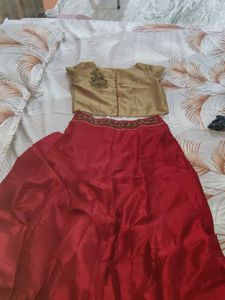 Red &amp; Gold Lehenga Choli