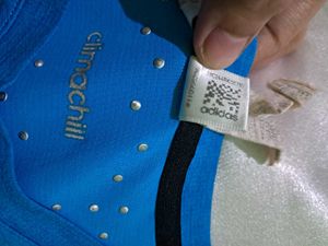 Adidas Blue Training T-Shirt Climachill