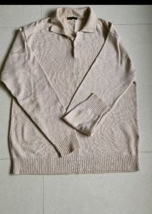Beige Knit Sweateshirt
