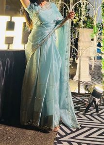 Elegant Light Blue Saree