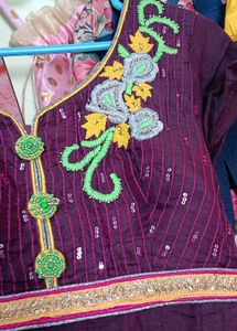 Anarkali Kurta With Pant Duppatta