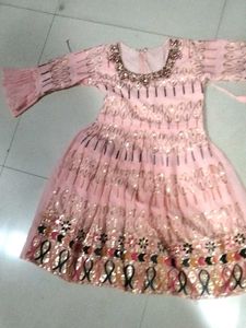 Pink Embellished Party Dress