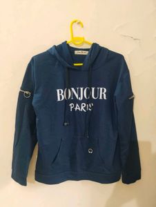 Navy Blue Hoodie |T-shirt With Cap|