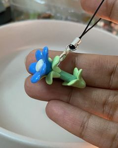 Blue flower handmade charm