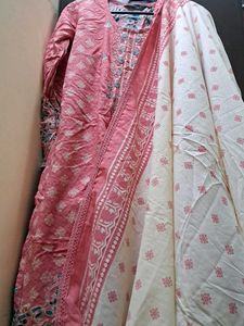Pink Embroidered Kurta Set