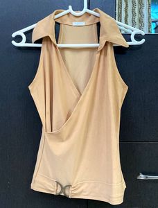 Collared Halter Top