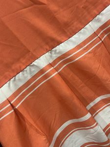 Orange n White Striped Dress 👗 Matching Bag