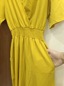 Mustard V-Neck Jumpsuit
