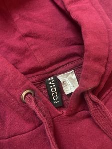 Burgundy H&amp;M Cropped Hoodie