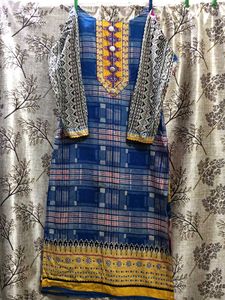 Blue Kurta With Bottom 💫