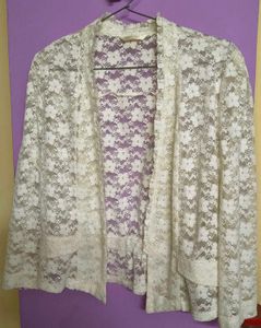 Lace Open Front Cardigan