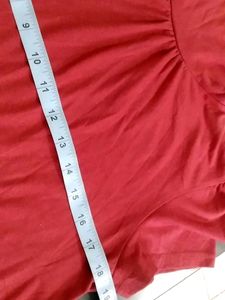 Polo Neck T-shirt Red Color
