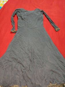 Grey Round Flared Suit/Gown