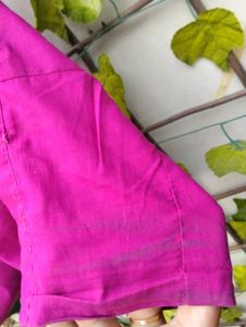 Magenta &amp; Green Silk Saree