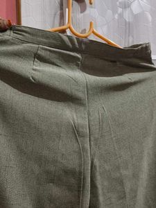 Olive Green Wide Leg Pants