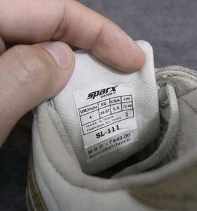 Sparx White & Gold Casual Sneakers