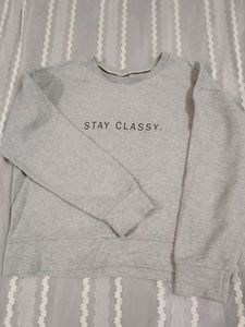 Grey Crop Sweatshirt