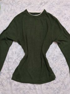 DARK OLIVE GREEN PULLOVER FOR MEN