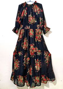Black Floral Gown 🖤🌹