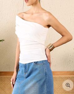 One Shoulder Rutched Top