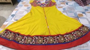 Yellow & Colorful Embroidered Kurta and pattern