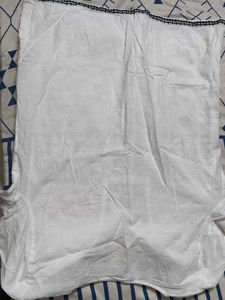 Women White Thread Embroidery Cotton Tunic Top