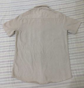 Driftwood Beige Linen Short Sleeve Shirt