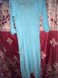 Teal Flowy Kurti