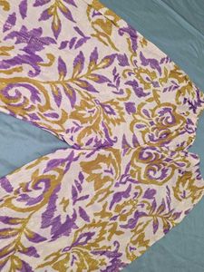 Patterned Colorful Metallic Trouser