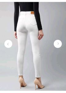 Dolce Crudo White Skinny Distressed Jeans Size 32